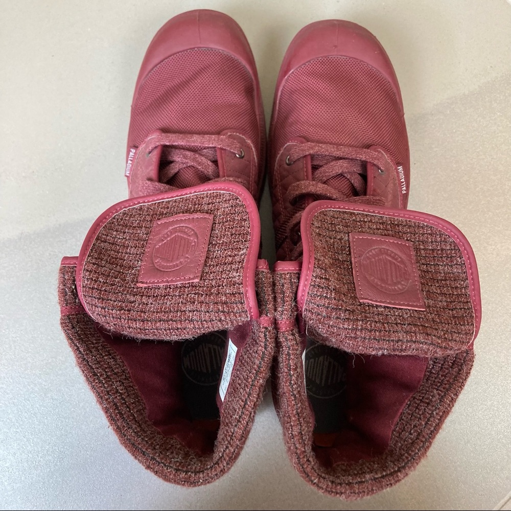 palladium unisex sneakers boots red Men’s 13 Women’s 14.5 - Picture 5 of 13